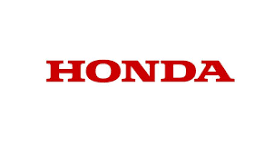Honda-Logo in roter Schrift.