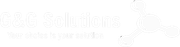 Ein weißer Hintergrund mit der Aufschrift „G&G Solutions“.