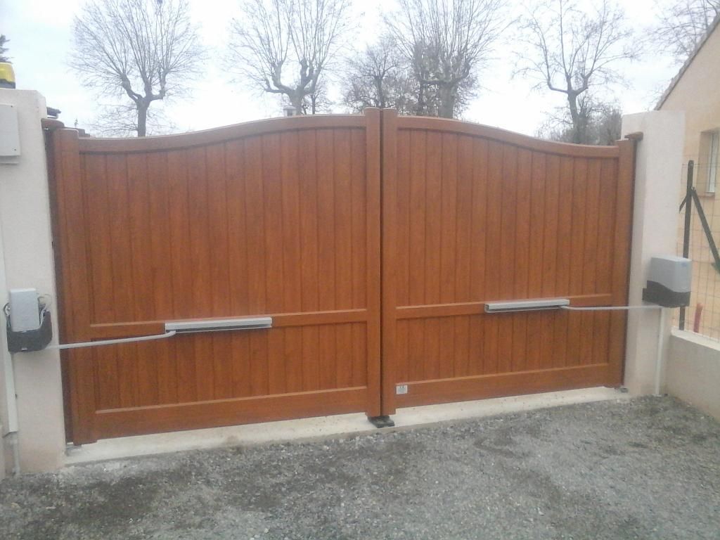 Portail chêne doré