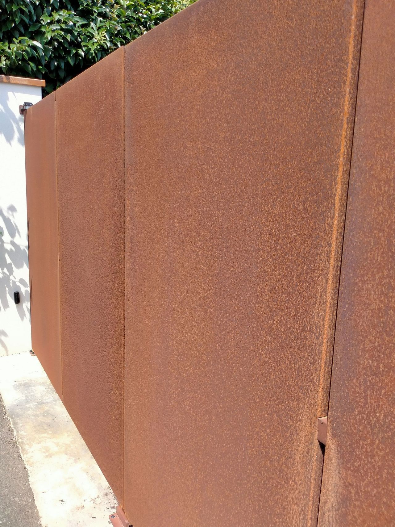 Portail battant acier Corten
