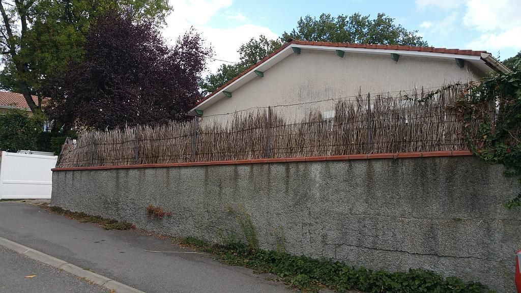 Muret de clôture avant travaux