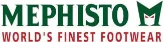 Das Logo der Marke Mephisto zeigt das dunkelgrüne Wort „MEPHISTO“, gefolgt von einem stilisierten 