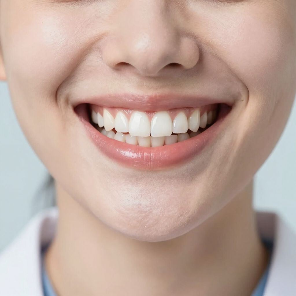 Un dentista, con mascarilla, examina a un paciente en un sillón dental con guantes azules y instrumental.