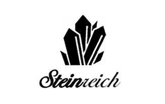 Ein schwarz-weißes Logo für die Firma Steinreich