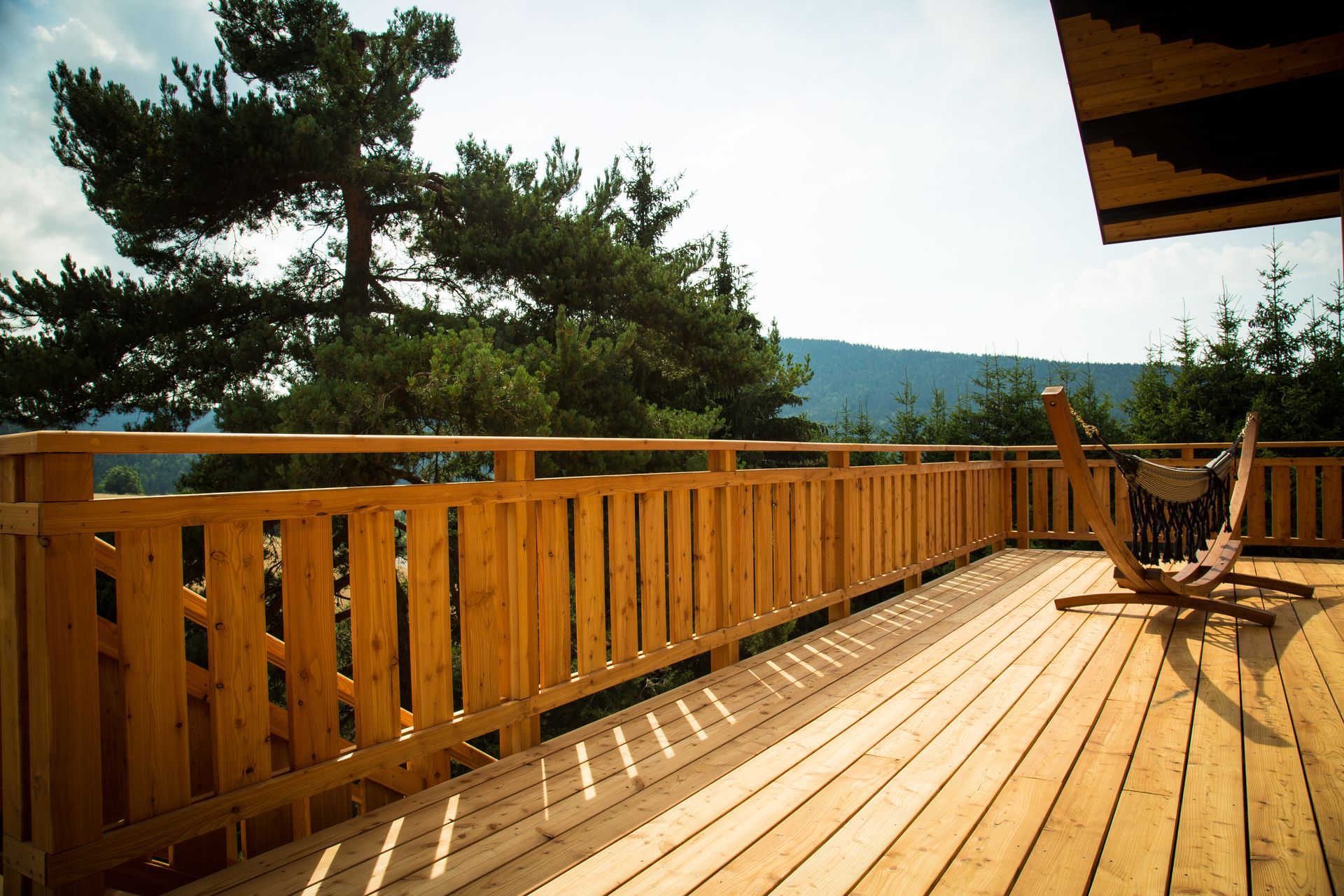 Terrasse en bois terminée