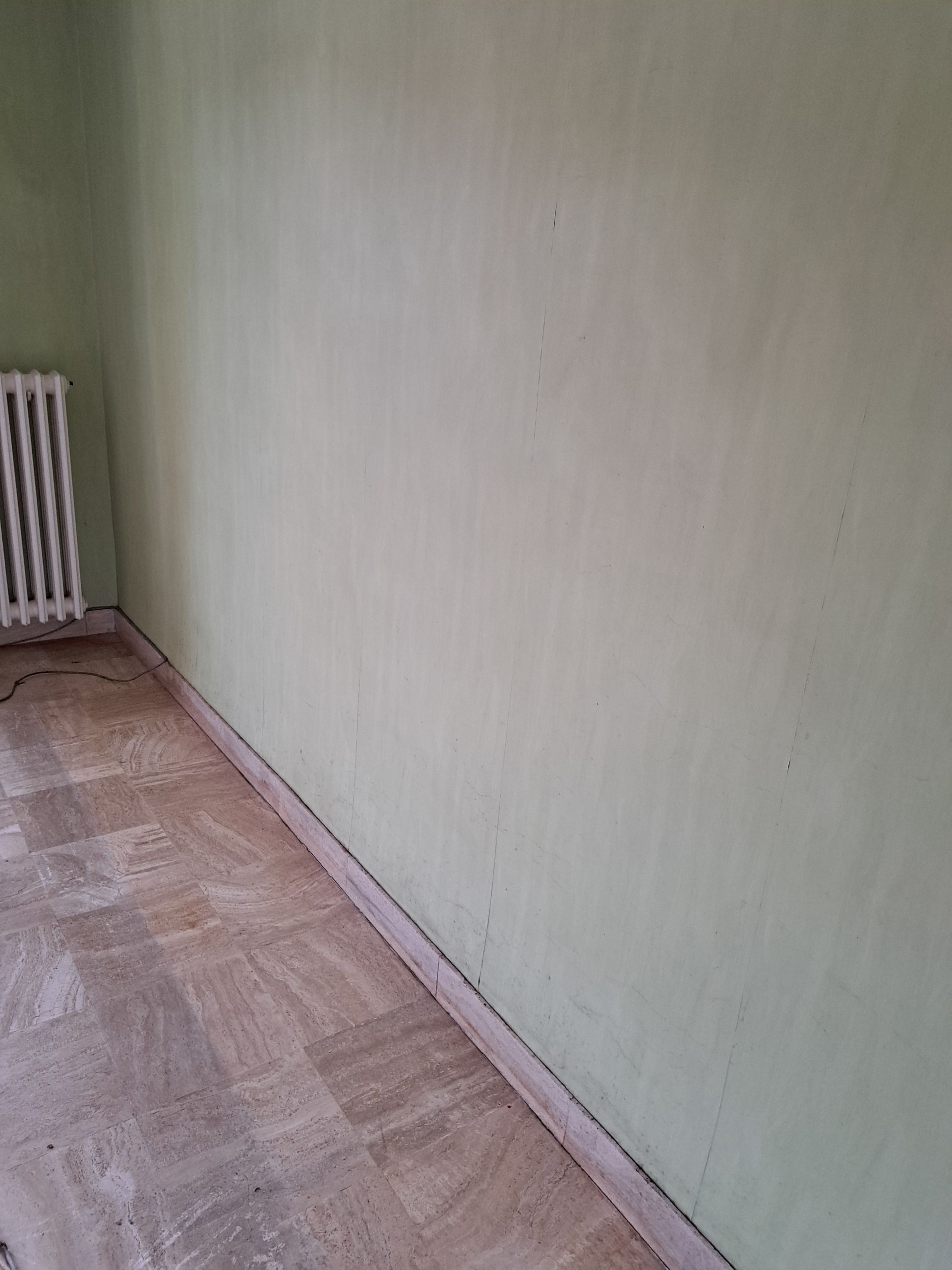 Nettoyage effectué sur le mur