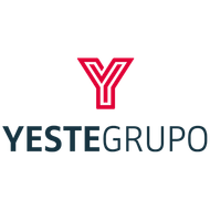 Logotipo "Y" rojo sobre el texto "YESTE GRUPO", ambos sobre fondo blanco.