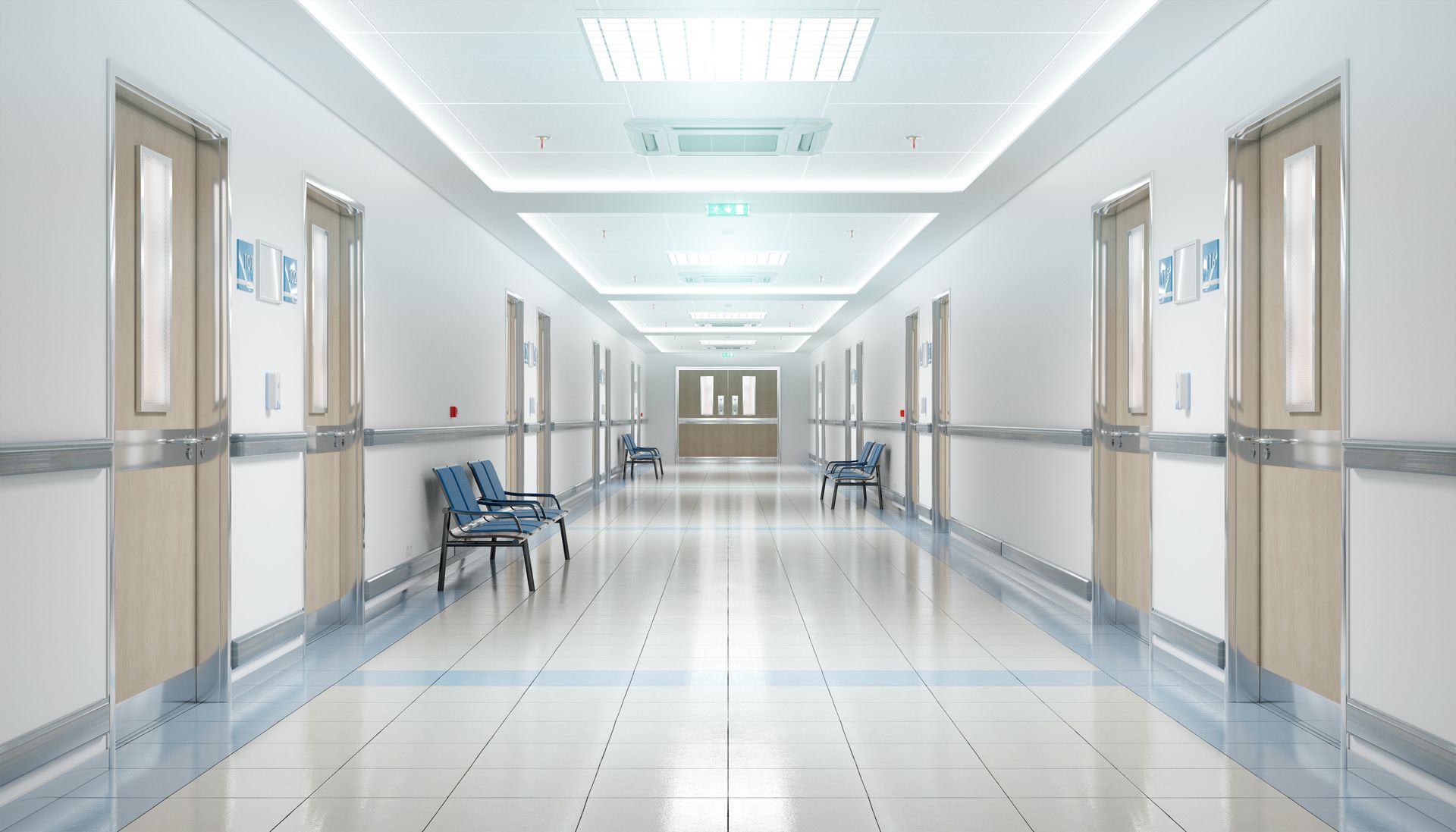 Le couloir d'un hôpital