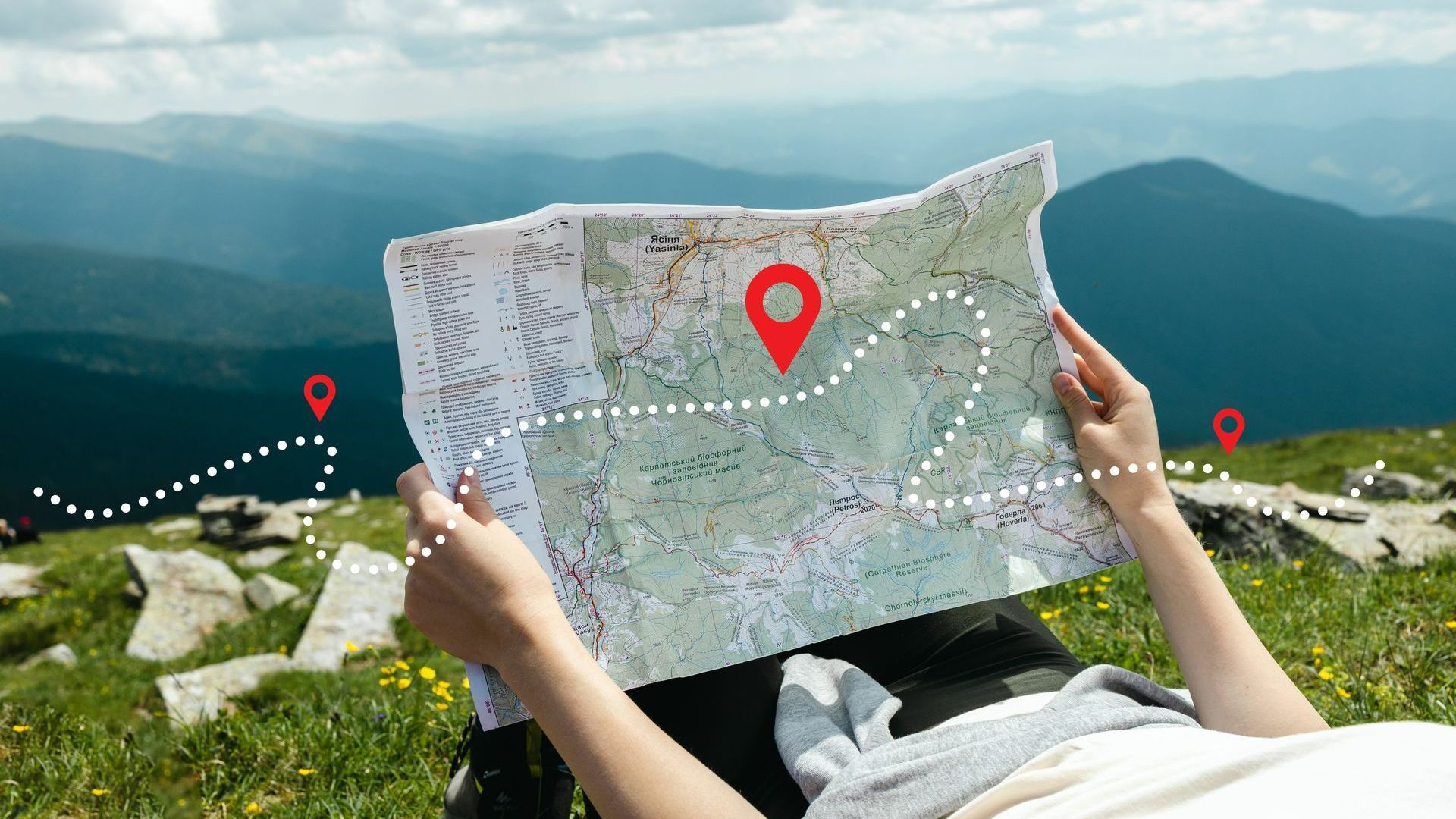 Une carte pour les circuits touristiques