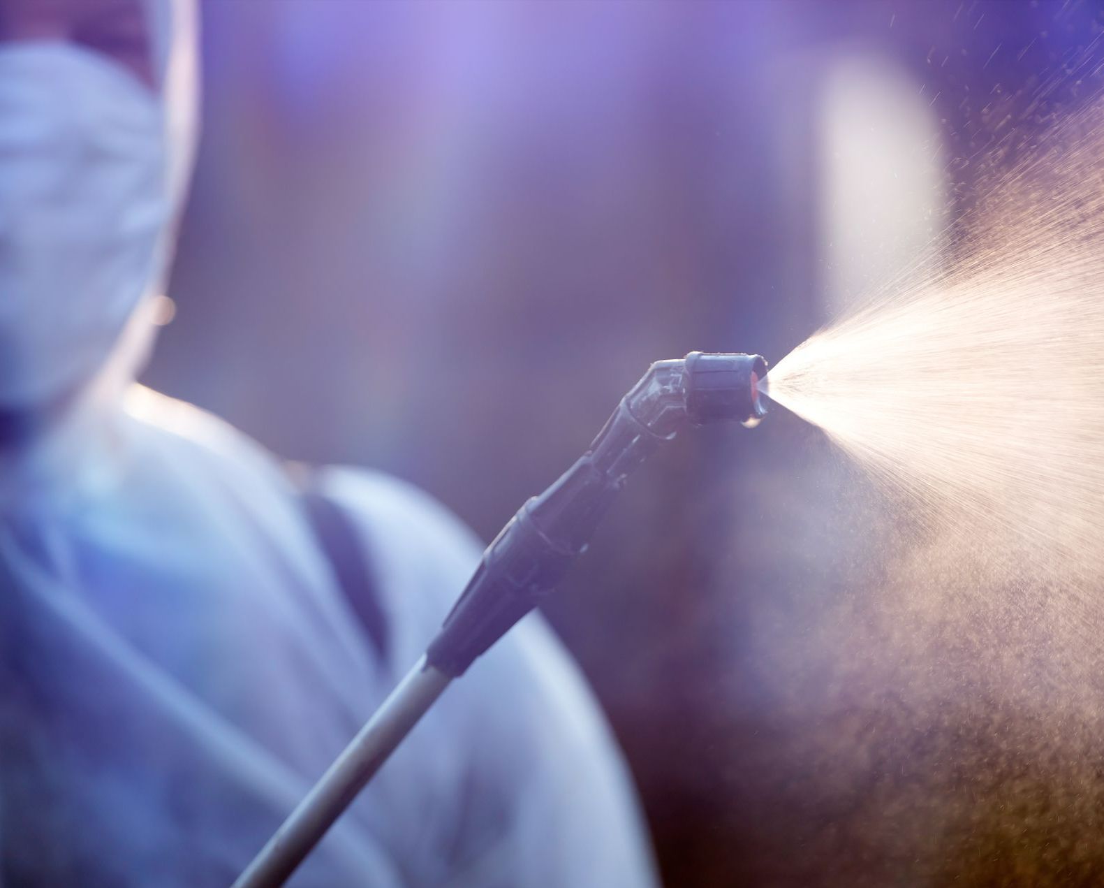 Désinfection avec un aérosol