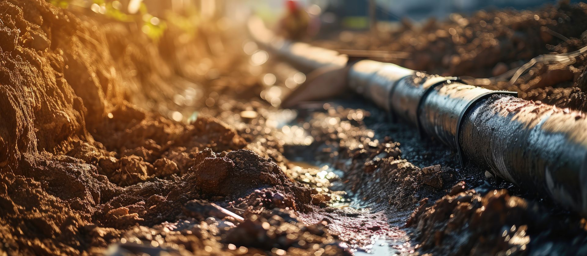 Canalisation dans la terre