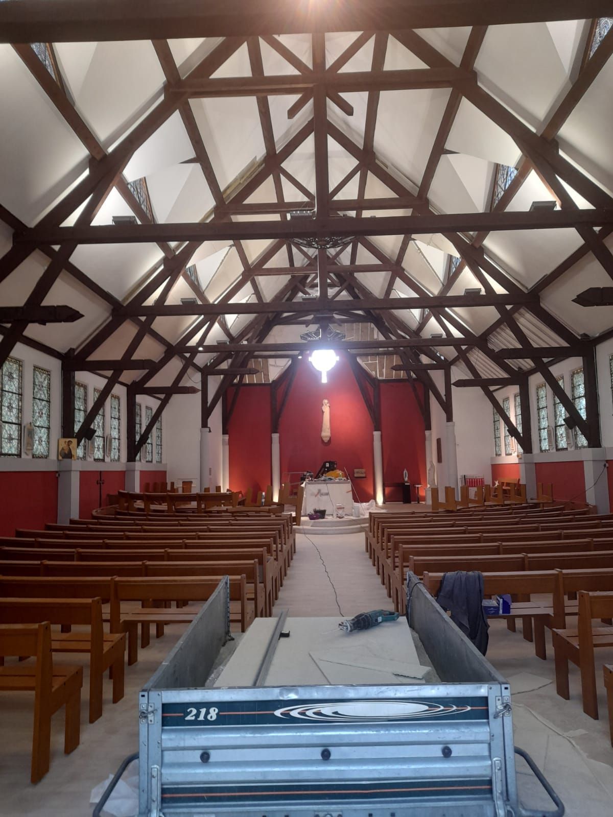 Rénovation des plafonds d'une église