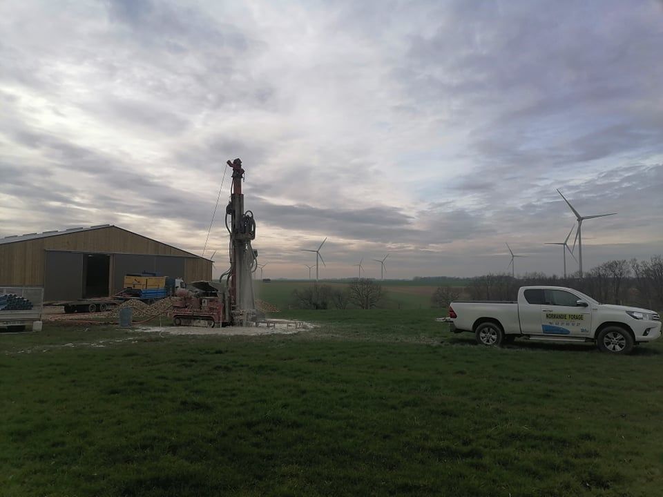 Forage réalisé au soleil levant
