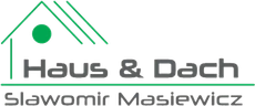 Es ist ein Logo für ein Unternehmen namens Haus & Dach.