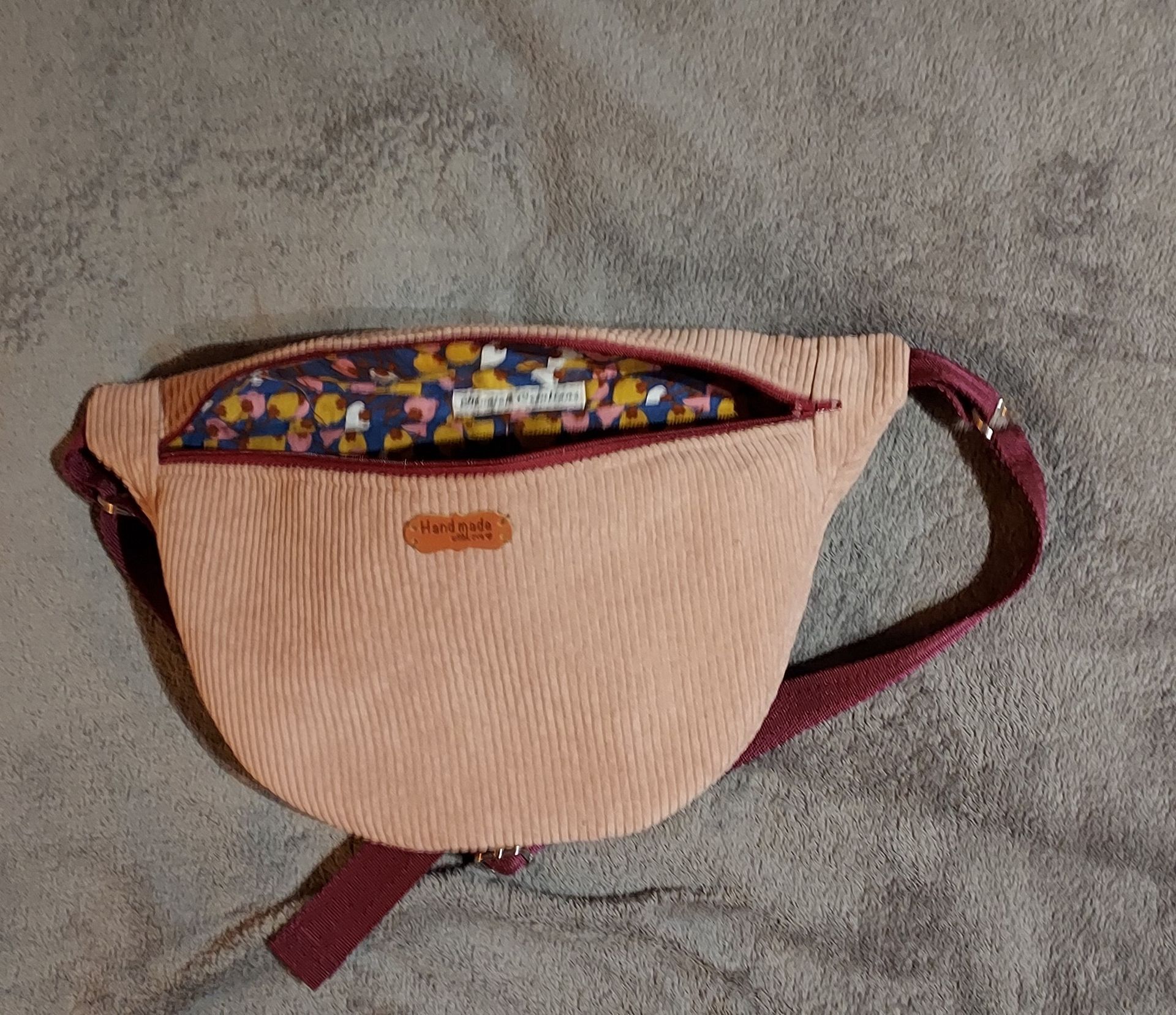 Sac banane en velours