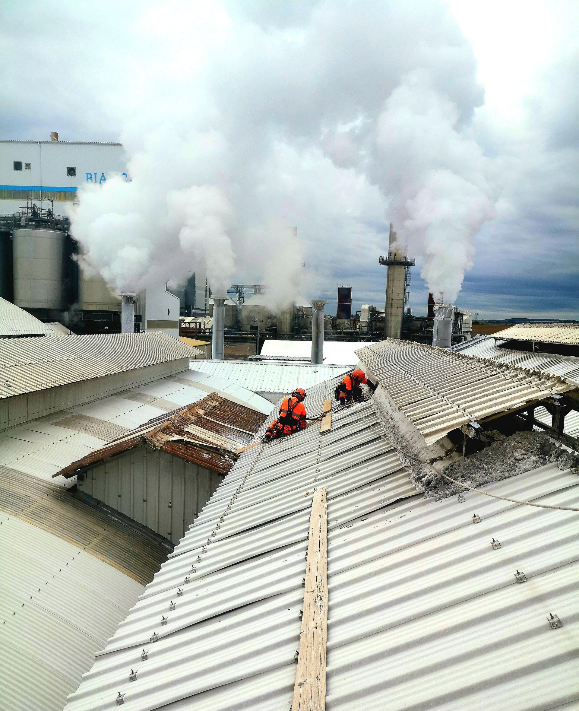 Travaux sur une toiture