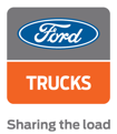 Das Logo der Ford-Trucks trägt die Lastverteilung.