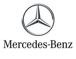 Das Mercedes-Benz-Logo befindet sich auf weißem Hintergrund.