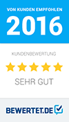 Gütesiegel Bewertet.de 2016