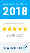 Gütesiegel Bewertet.de 2018