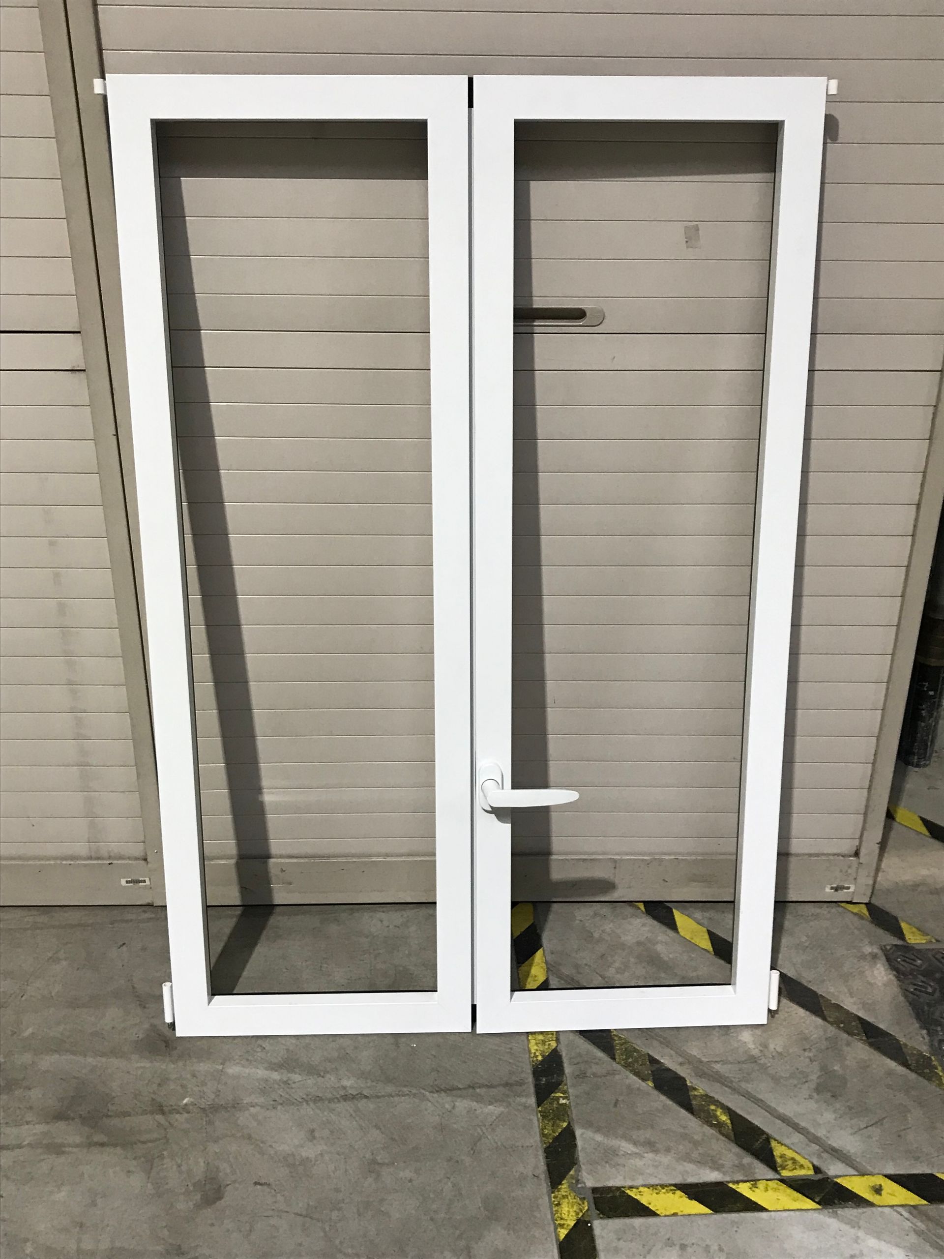 Porte vitrée blanche