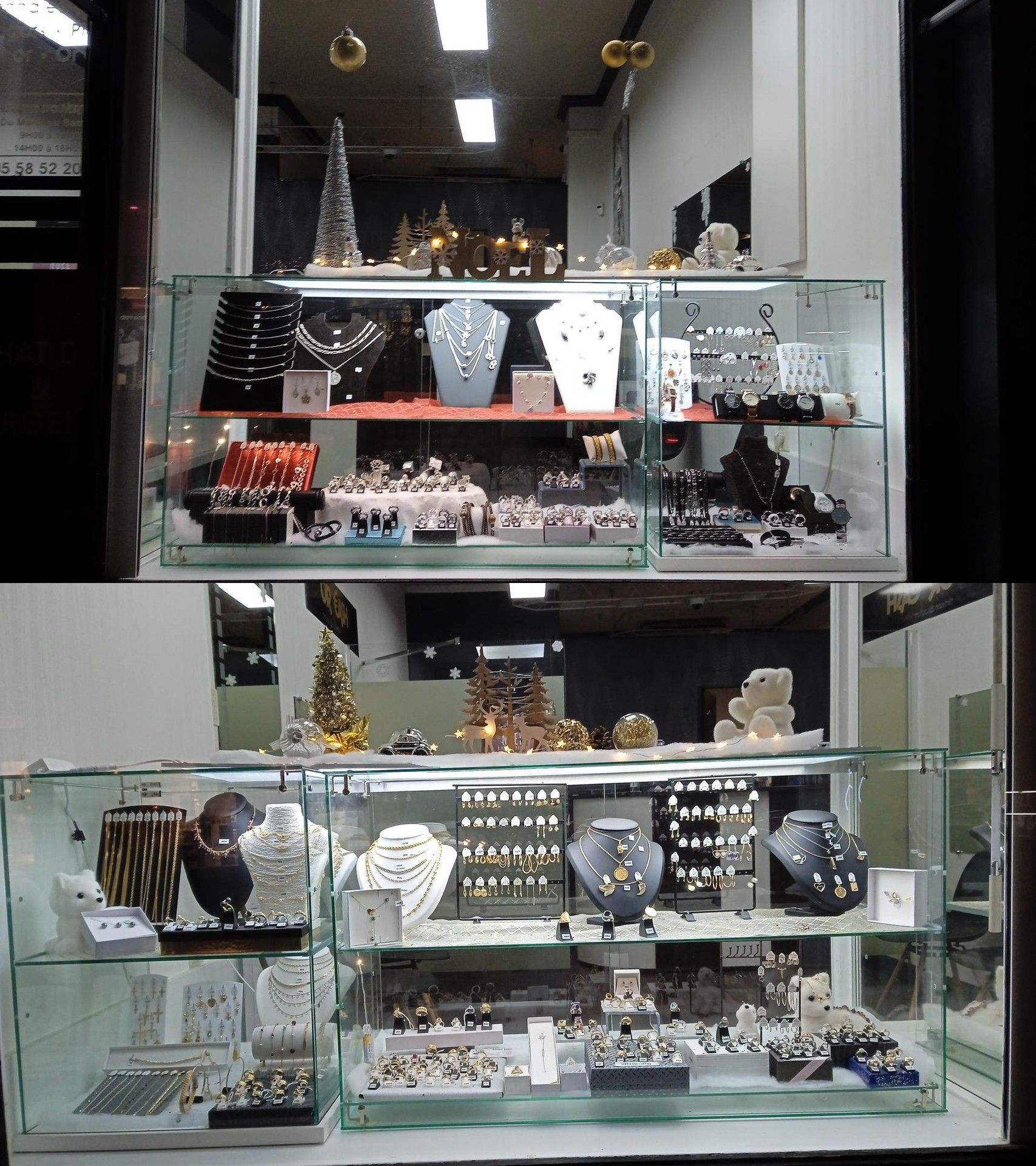 Vitrine des bijoux en vente