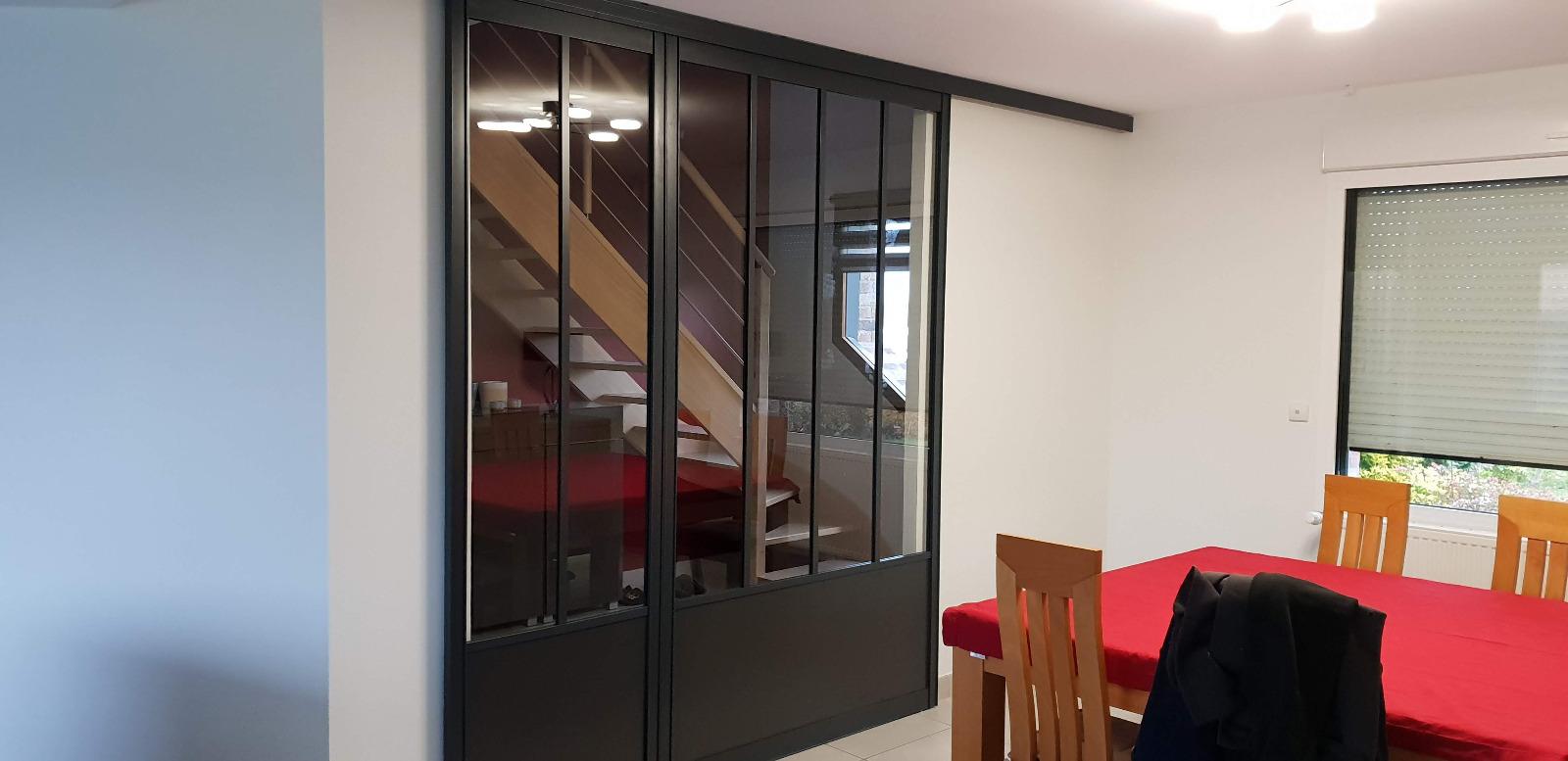 Séparation coulissante atelier