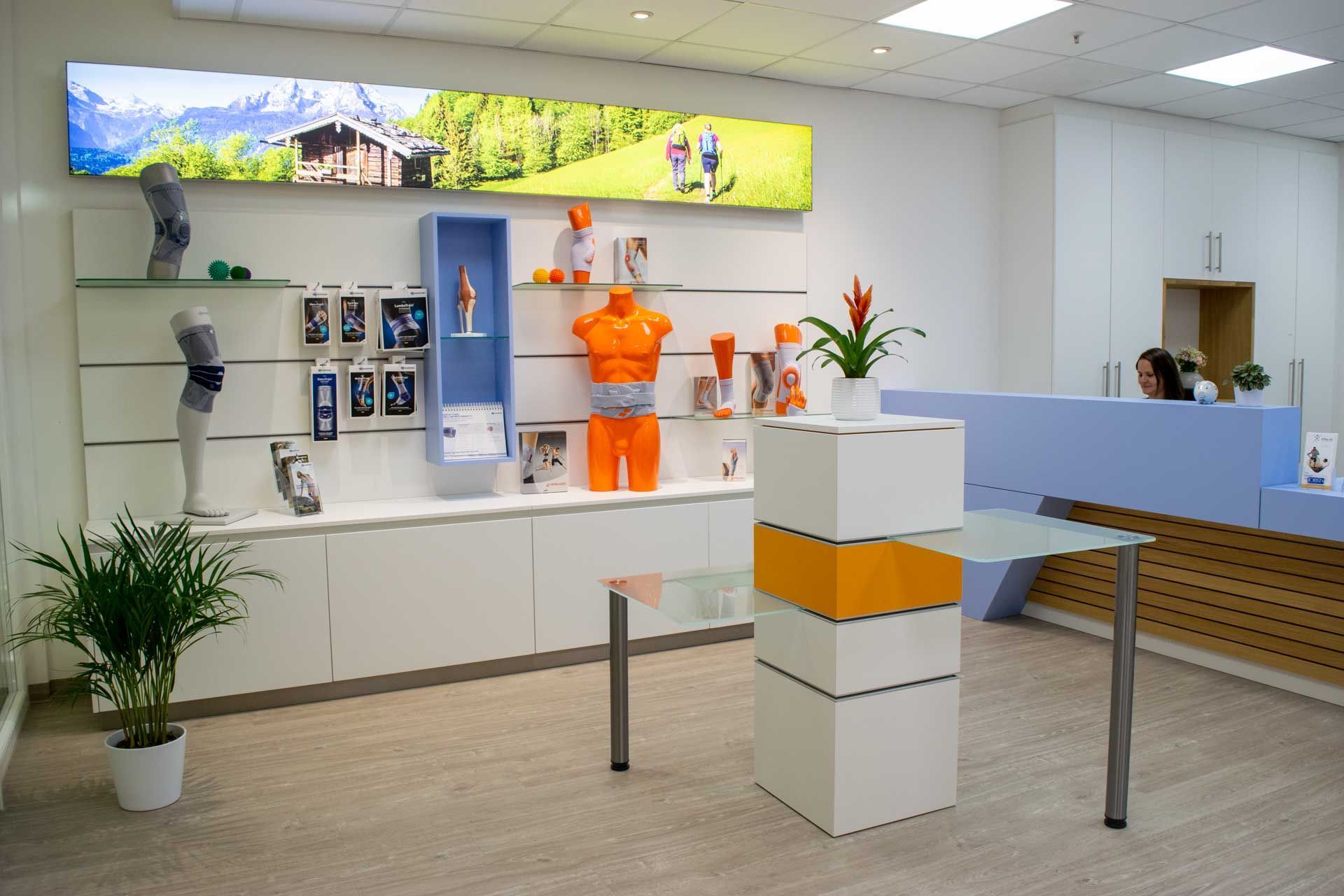 Verkaufsraum der OTec-Praxis in Ingolstadt