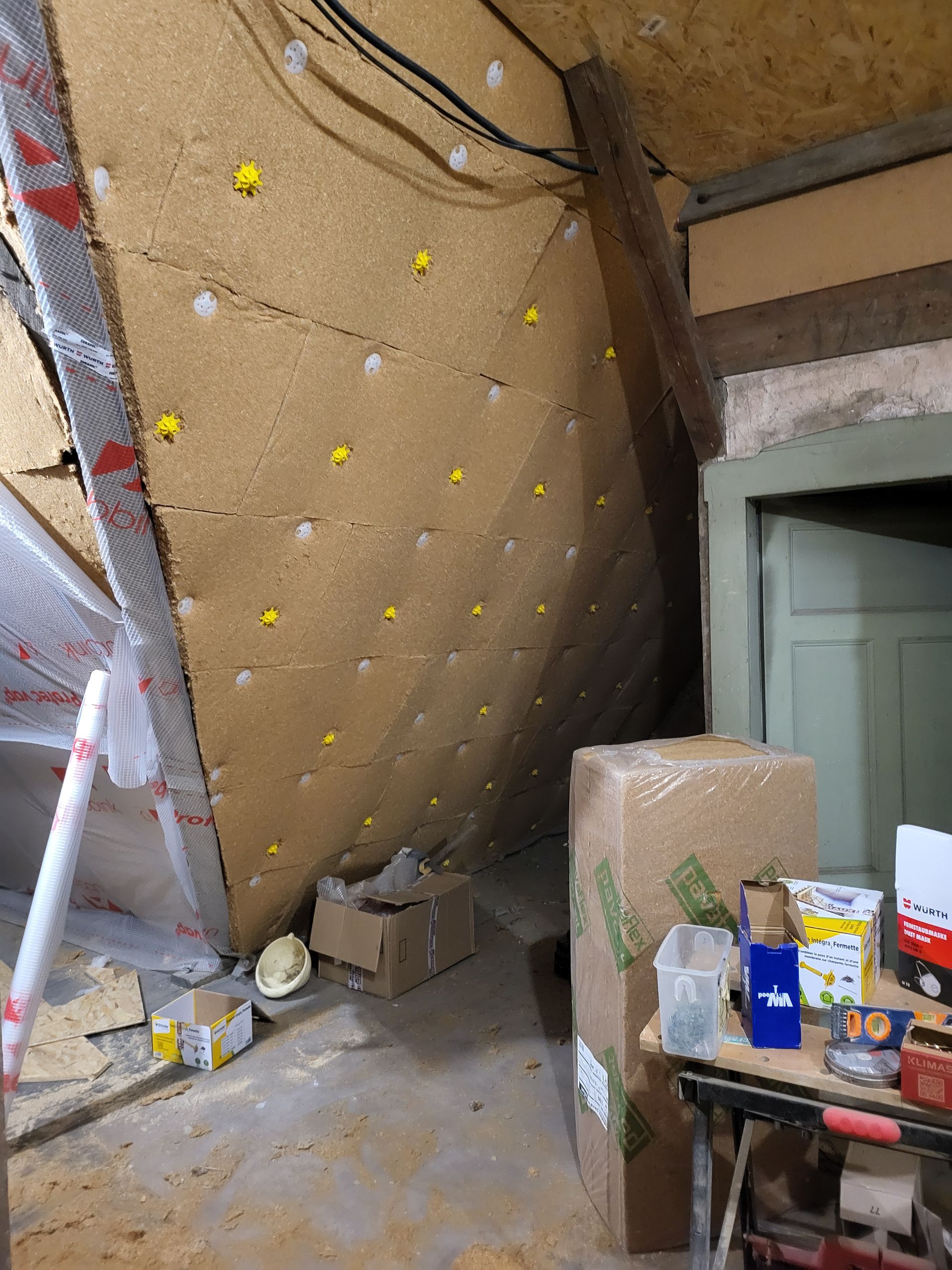 Travaux d'isolation intérieure d'une toiture