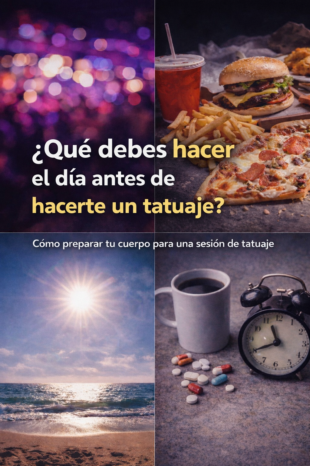 Tatuaje de una mujer diabólica dentro de una telaraña, sosteniendo una calavera. Cuernos rojos y parte superior naranja.