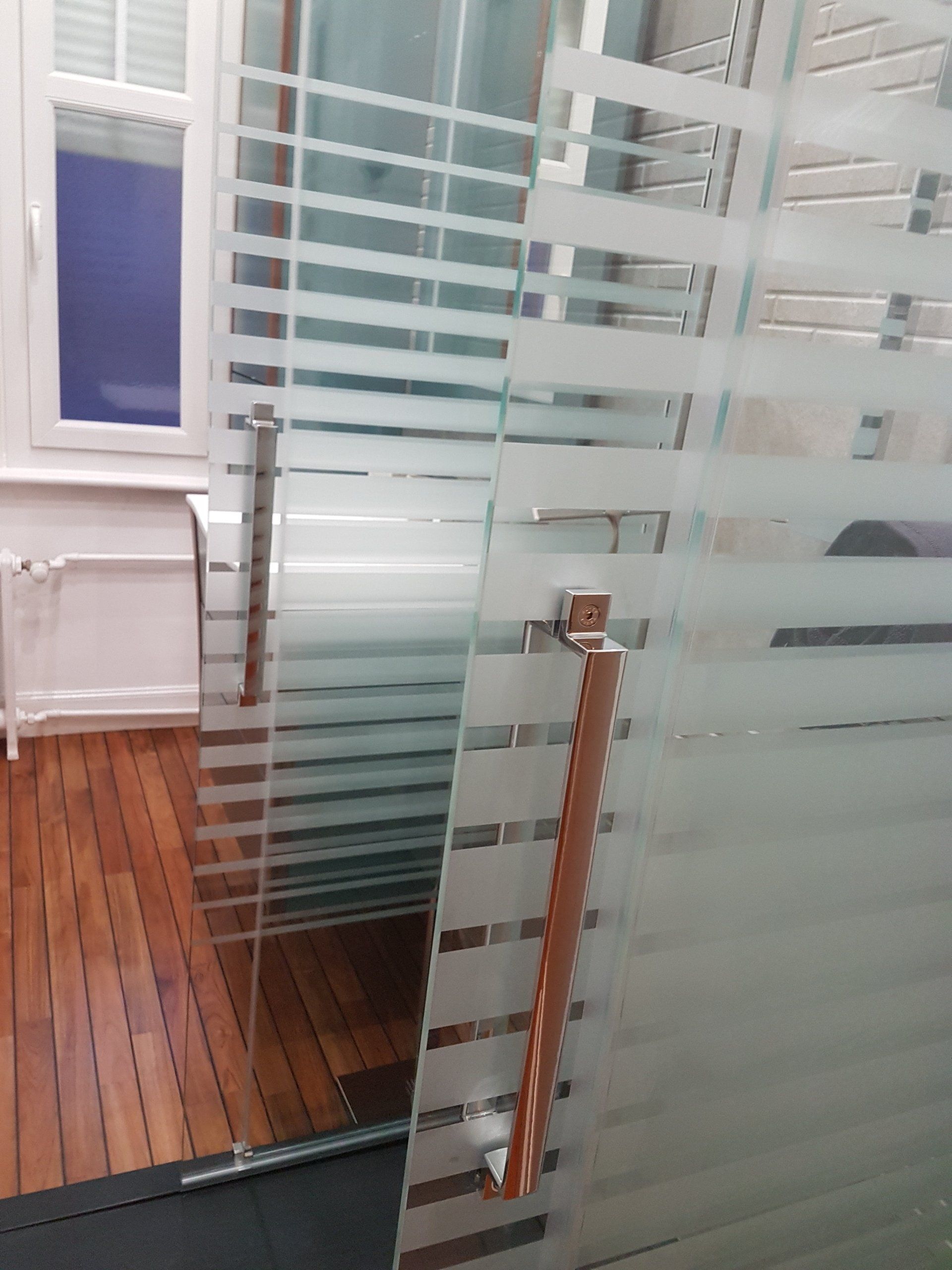 Rénovation salle de bain vert eau - douche profil