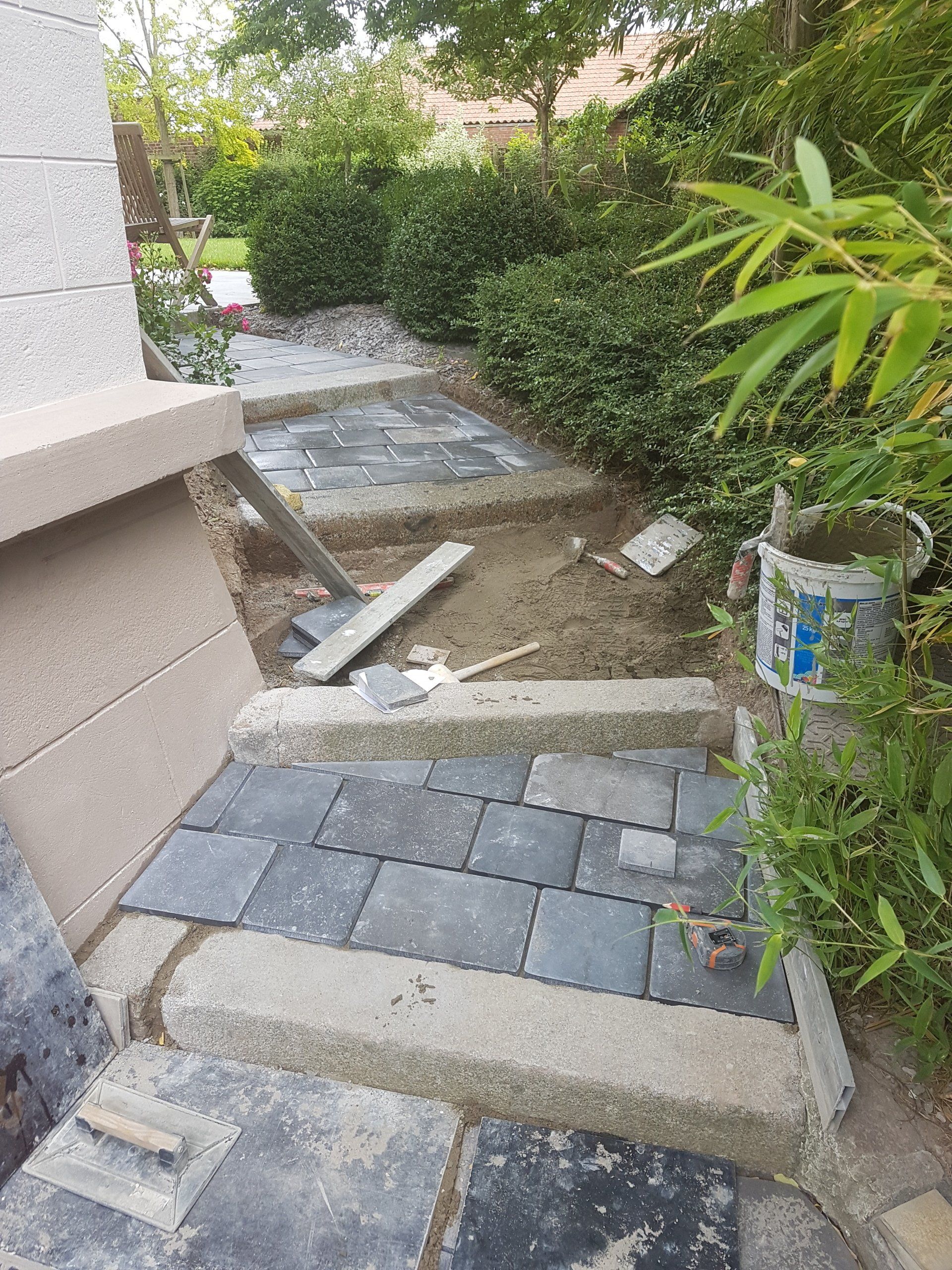 Pavage allée - début