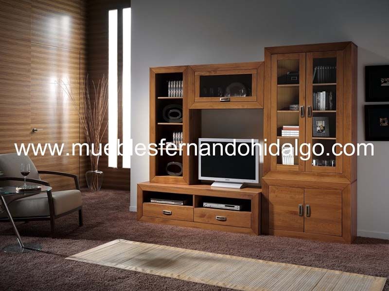 Una imagen de una sala de estar con la pagina web www.mueblesfernandohidalgo.com
