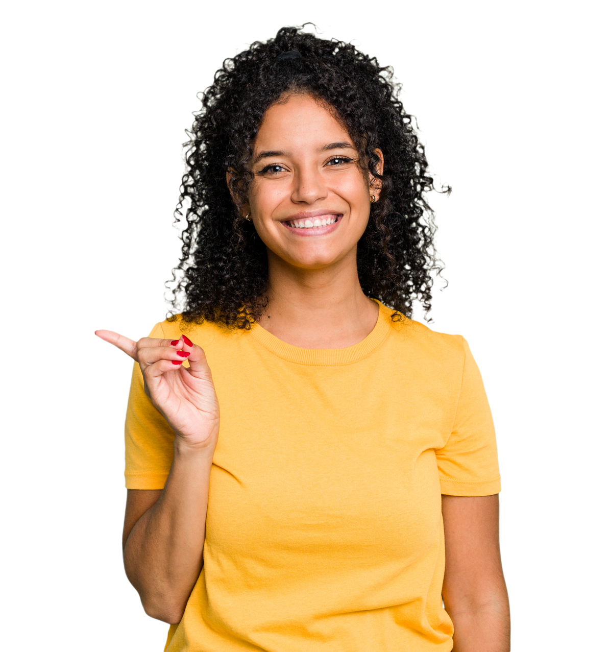 Une femme souriante