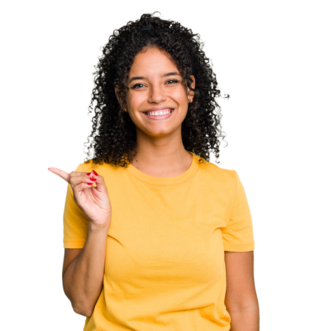 Une femme souriante
