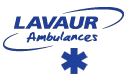 Vers la page Accueil. Logo de l'entreprise LAVAUR Ambulances.