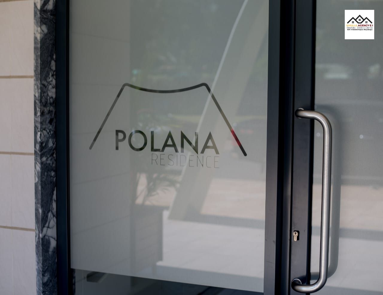 Glass door with