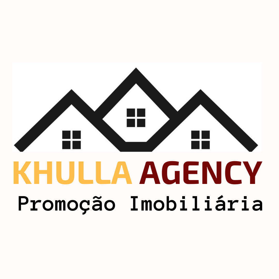 Logo: three black house silhouettes above 