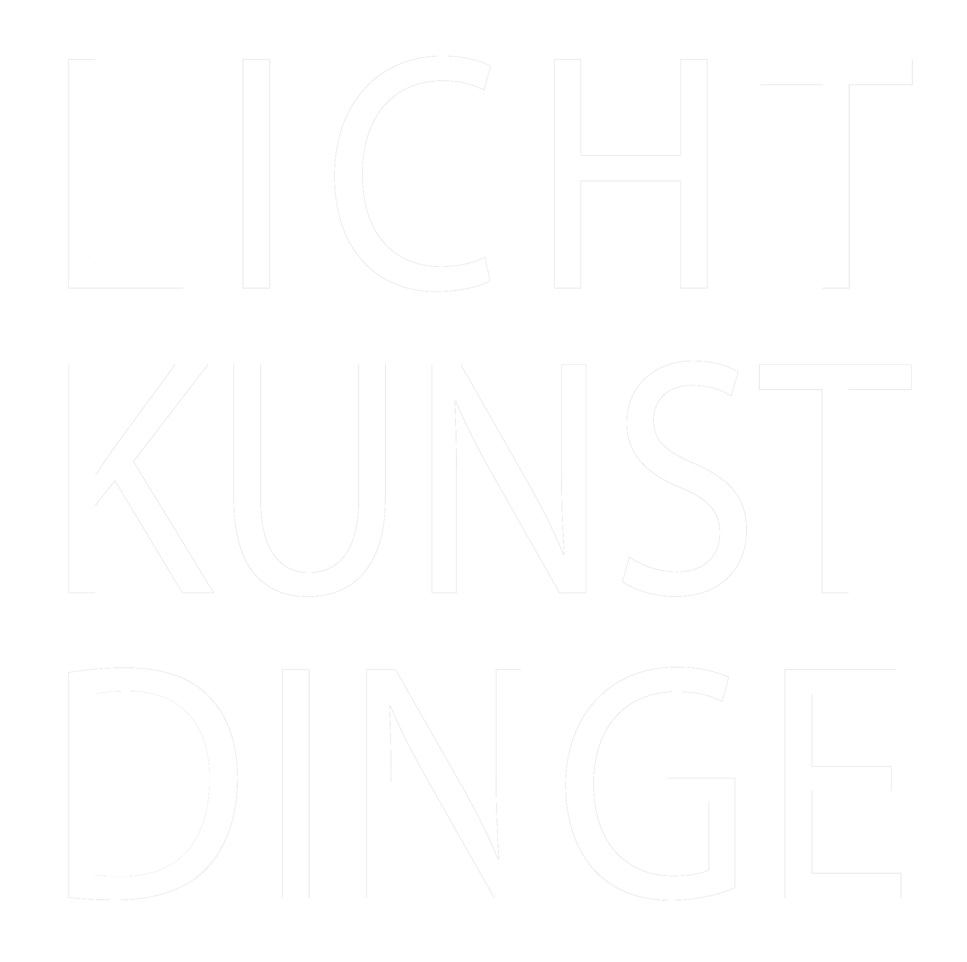 Weißes Logo mit der Aufschrift „K-UNS“ und einem großen stilisierten „G“ darüber.
