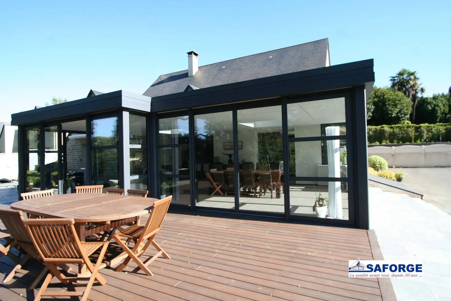 Véranda et terrasse en bois