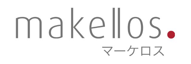Logo mit der Aufschrift „makellos“, darunter japanischer Text und rechts ein kleiner roter Punkt.