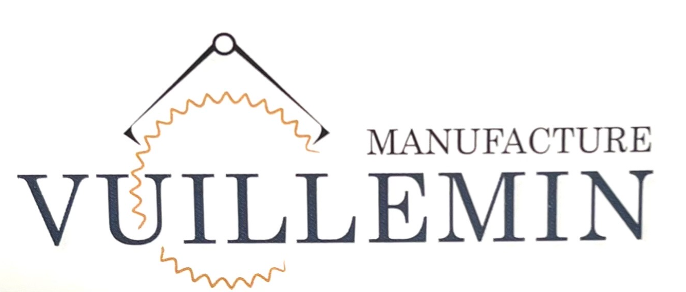 Logo mit „VUILLEMIN MANUFACTURE“, Uhrwerk und Zeigern.