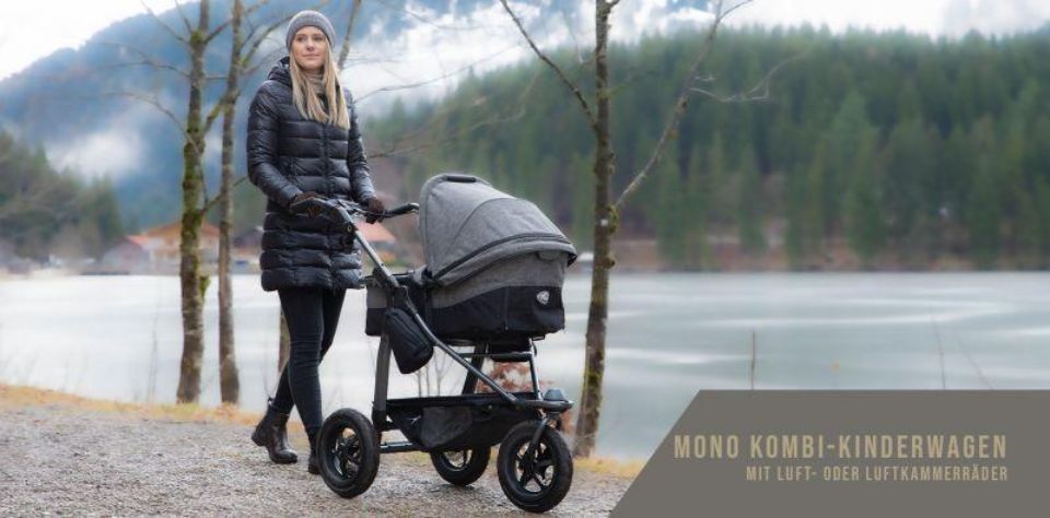 Frau mit Kinderwagen