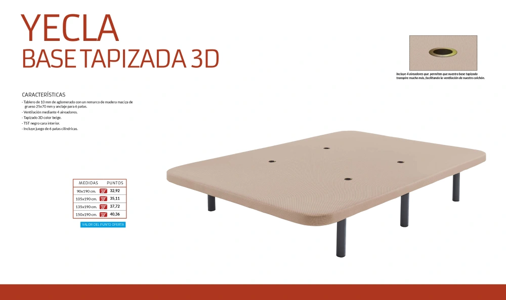 Una imagen de una base de cama en una caja.