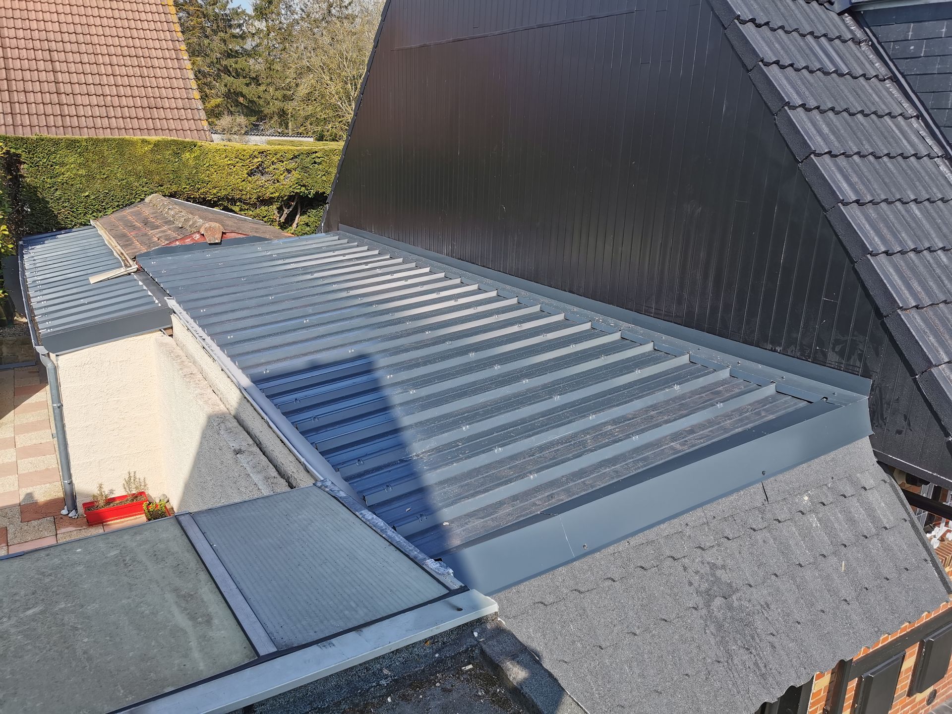 Toiture sur extension de maison