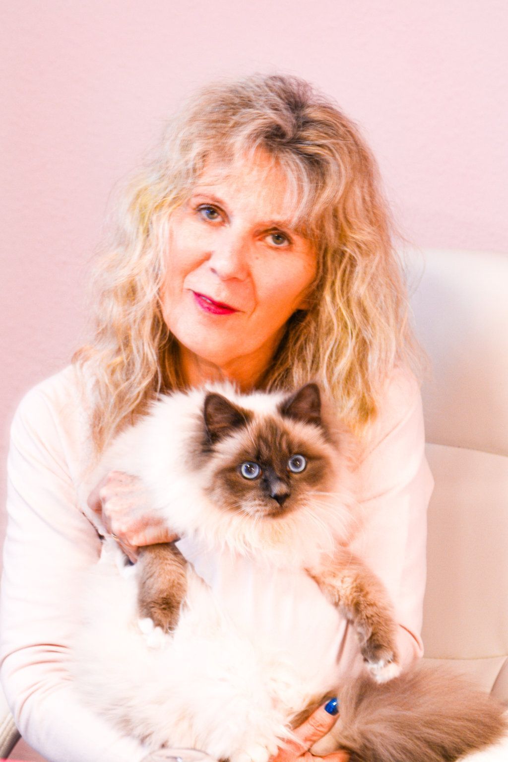 Gabriéle Franklin mit Katze