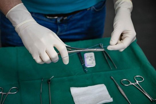 Vorbereitung des OP-Saals der Pferdeklinik Moosweid