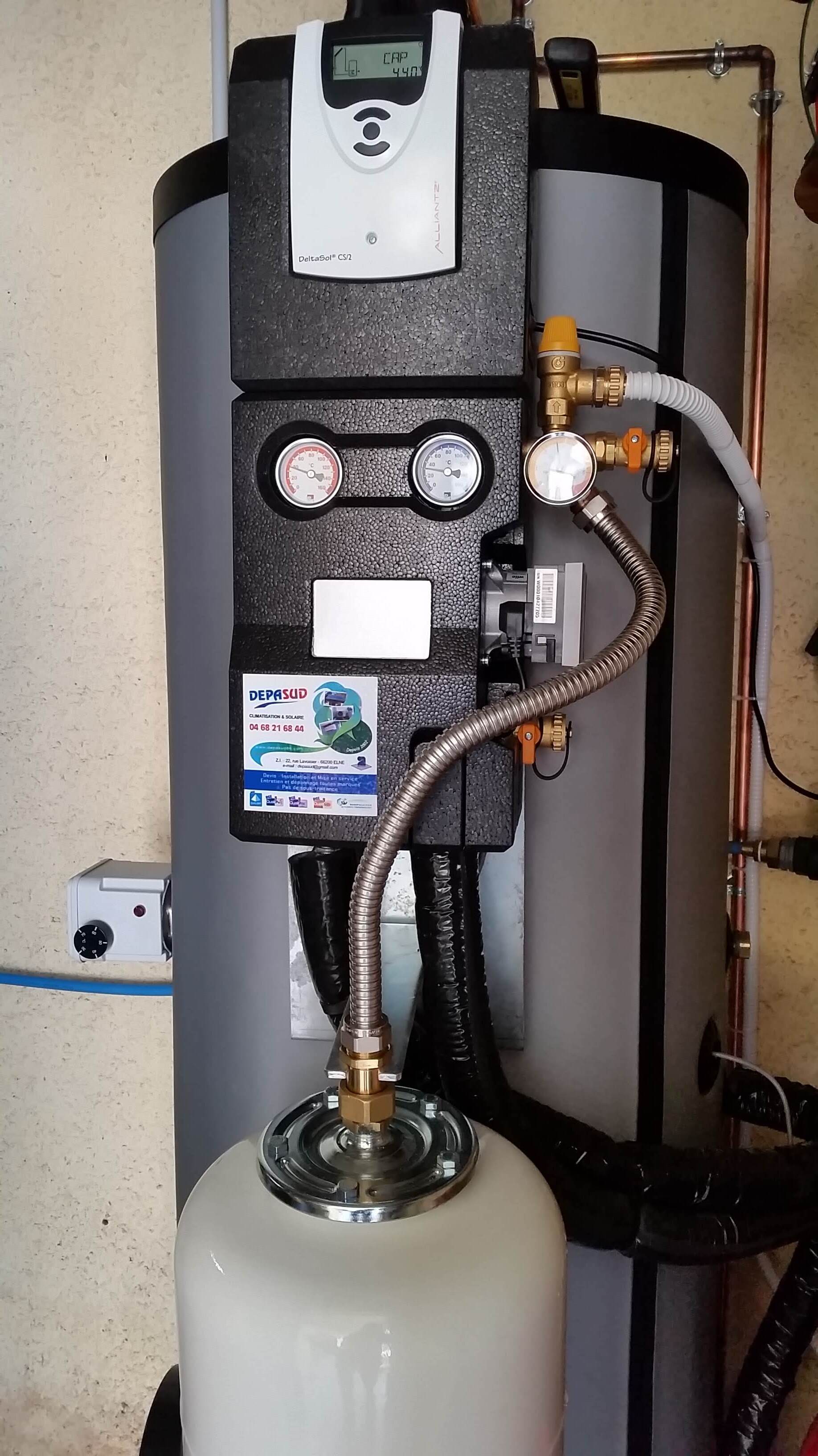 Raccordement pour un chauffe-eaux solaire