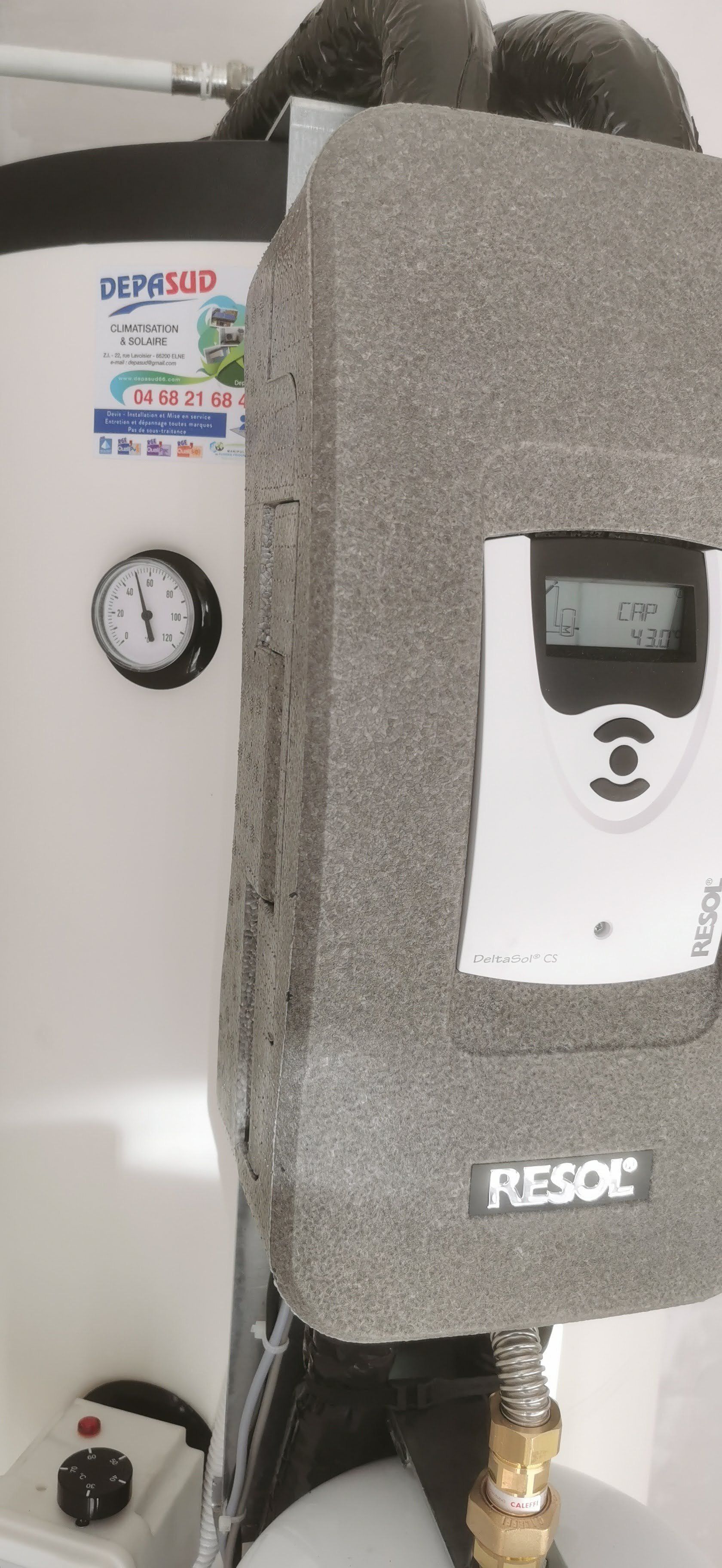 régulation d'un chauffe eau solaire