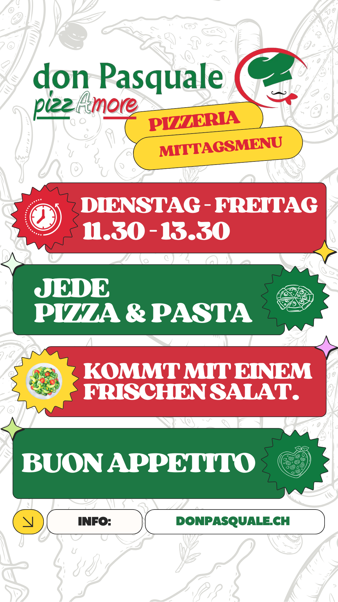Mittagessen Italienisch, don Pasquale, Pizzeria